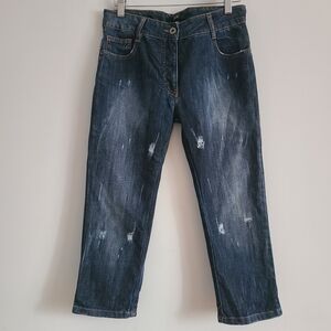 Patrizia Pepe Dark Blue Cropped Jeans Size 25